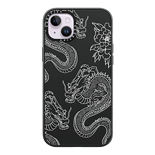 Coque iPhone 14 Plus CASETiFY anti-rayures Dragons Noir Mat Re/CASETiFY