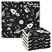 Space Doodle - Set di 6 asciugamani da cucina per piatti, panni per la pulizia dei piatti, asciugamani assorbenti, senza pelucchi, per bar, tè, morbido, 28 x 28 cm