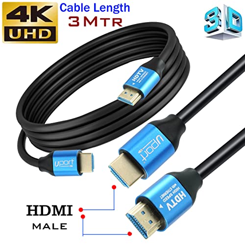 Image of 3 Meter 4K HDMI Cable with Ethernet, 4K /2K Ultra HD 1080P Resolution, 18 Gbps High Speed Transmission, Compatible with TV, Laptop, Monitor, Projector, Gaming Console, Blu-ray player & More