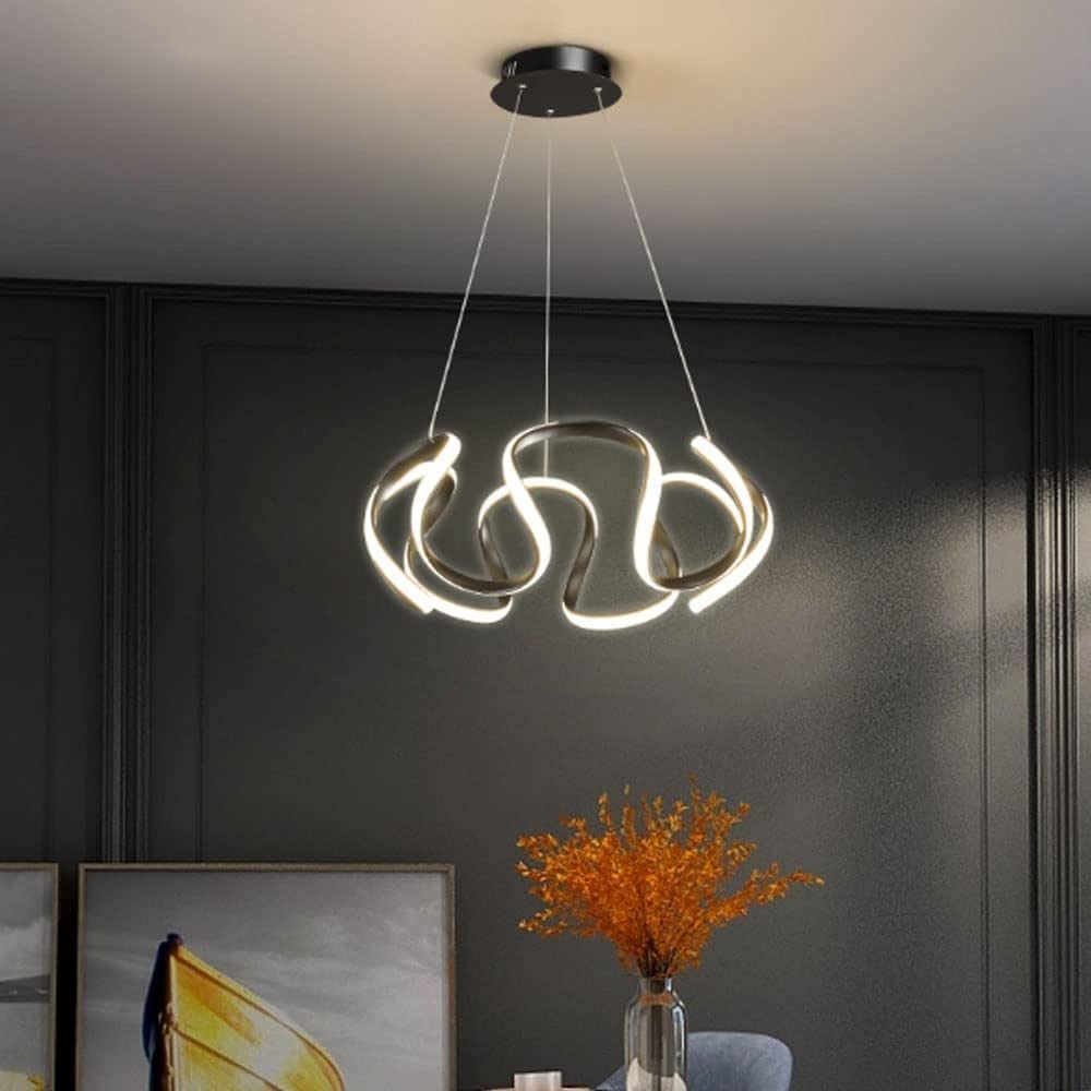 Lámpara colgante LED de diseño floral para comedor 8