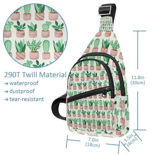 Bolsa de pecho para hombre con estampado de cactus: la solución ligera contra bolsillos llenos 5