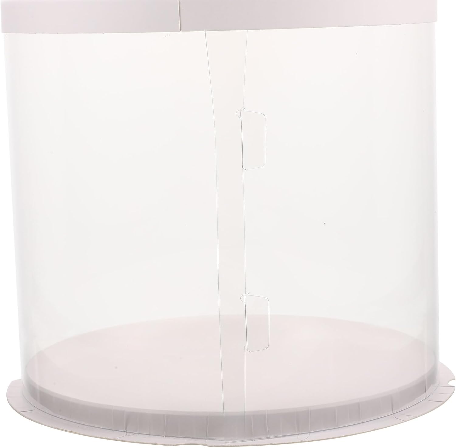 2Pcs Clear Round Cake Carrier with Lid Double Birthday Cake Box Portable Baking Packaging for Parties and
