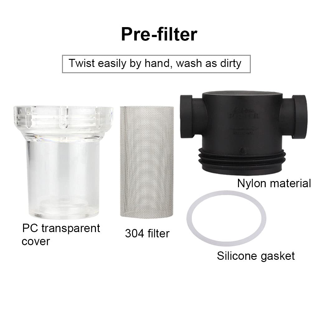 Filtro per tubo dell'acqua, schermo a rete in linea, 1 filtro in plastica da 1/2" 3/4", 1", 40 mesh 80 mesh, per pompa dell'acqua, per irrigazione agricola/spazzatura/lavaggio auto/allevamento (80