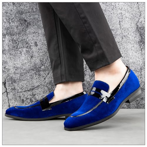 Image of JITAI Mens Velvet Loafers Dress Shoes Loafers for Men Tuxedo Suit Shoes