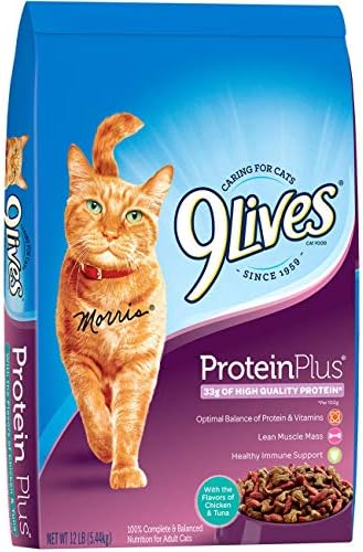 9Lives Protein Plus Dry Cat Food, 12 lb. Bag