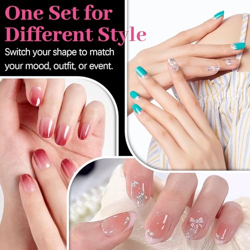 Image of 450 Pcs Extra Short Almond Coffin Square Nail Tips