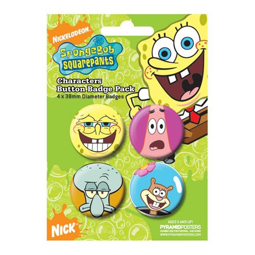 Bob Esponja Chapas Pin Set (Pack de 4 Pins) Characters Pyramid International