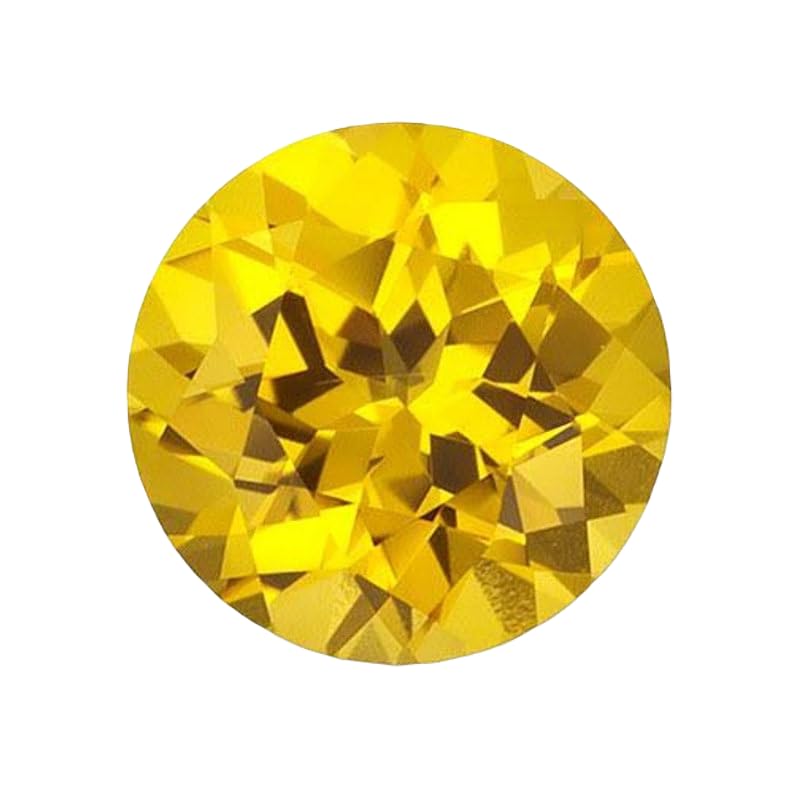 Saphir jaune naturel 3mm gemme ronde facettes bricolage bijoux bague collier