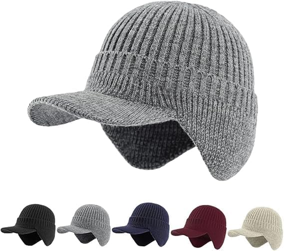 2026 New Cozy Head Beanies for Women Men, Outdoor Winter Warm Knitted Cozyhead Hats with Brim and Ear Flaps