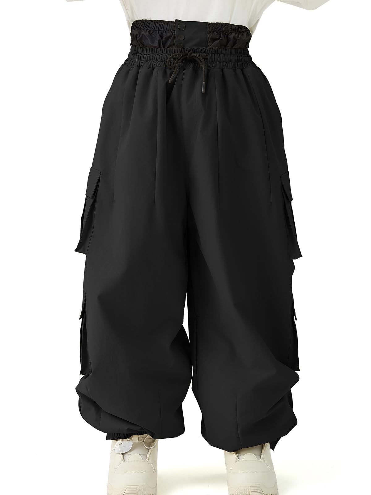 HOUZONIY Damen Skihose Wasserdicht Winddicht Snowboardhose Baggy Winterhose Gefüttert Softshellhose Winter Thermo Hose Wanderhose