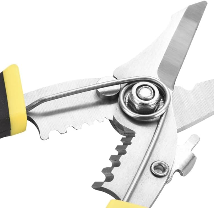 Wire Cutters Wire Crimping Tool Cutting Scissor Ultra Sharp Cutter Scissor with Wire Stripper 8-16AWG