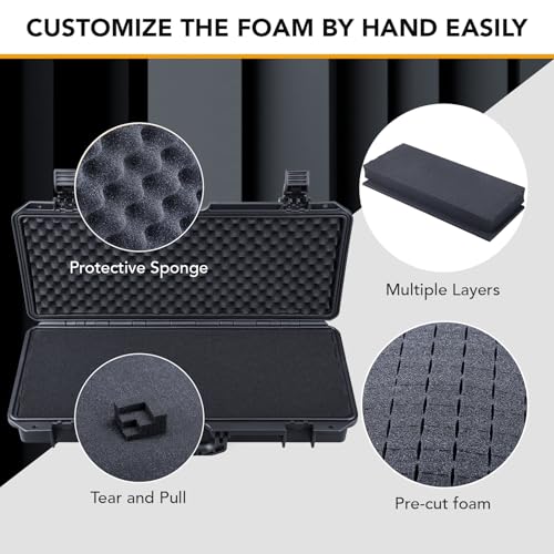 Lykus HC-5011 Waterproof Hard Case with Customizable Foam, Interior size 20.7x8.1x3.5 in, Suitable for long slim items by Lykus - Image 2
