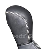 JI Loncky Black Genuine Leather Gear Shift Knob Cover for Subaru Forester 2014-2017 / Subaru Impreza
