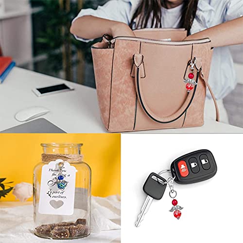 ZEEREE 30 stuks beschermengelhangers creatief hart beschermengel sleutelhangers, gastgeschenk doop, hanger decoratie voor bruiloft, verjaardag, communie, oogstfeest, Kerstmis - Image 6