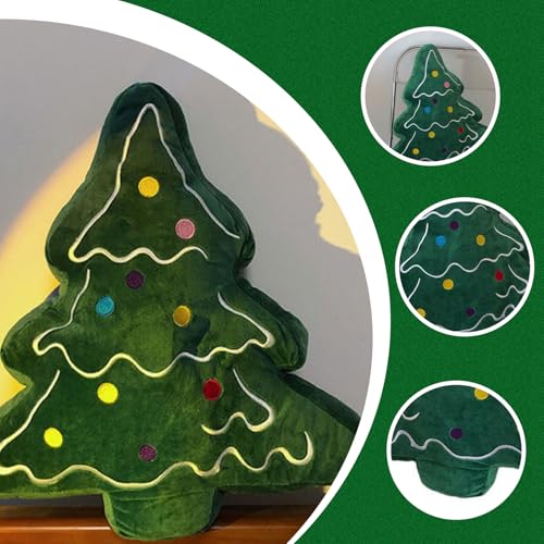 Coussin Arbre de Noël en peluche douce de qualité supérieure