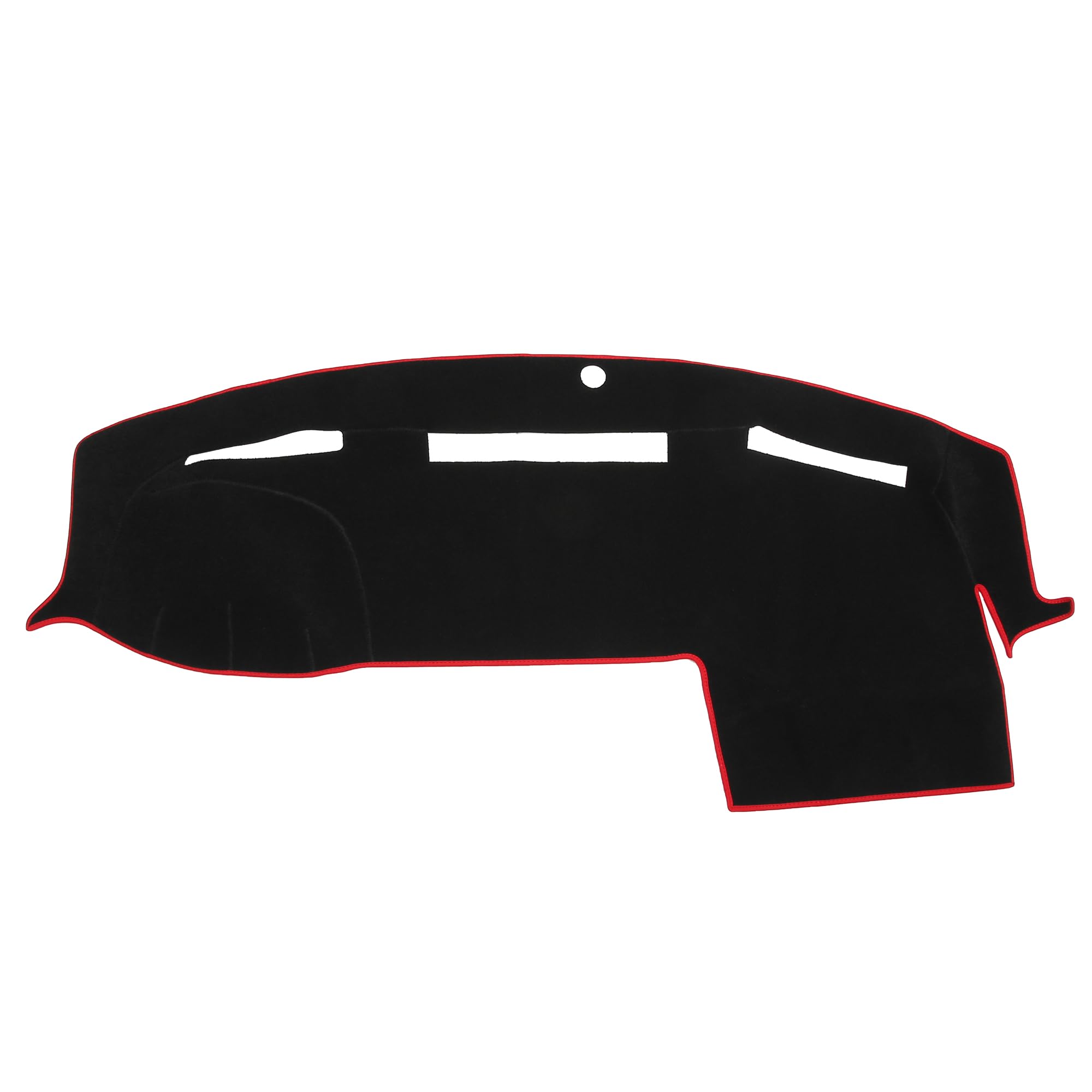 Car Dashboard Cover Compatible for Dodge for Ram 2010-2018, Protective Polyester Red Center Console Interior Trim Dash Cover Mat Pad