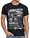style3 GT 500 Blaupause T-Shirt Herren mus-Tang, Größe:S, Farbe:Schwarz