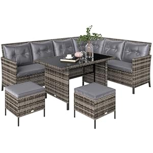 Salon de Jardin Confortable pour 8 Personnes par Outsunny