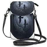 Diese Tasche hat eine Vordertasche, zwei Haupttaschen und drei interne Kartenfächer. Die Handy-Tasche hat einen 5,5 Zoll oder kleineren Magnet-Druckknopf, und die zwei Hauptfächer können Münzen, Karten und Tickets halten. Modisches, praktisches, vielseitiges Design und angenehm zu tragen. Halten Sie Ihr Telefon sicher und sicher.