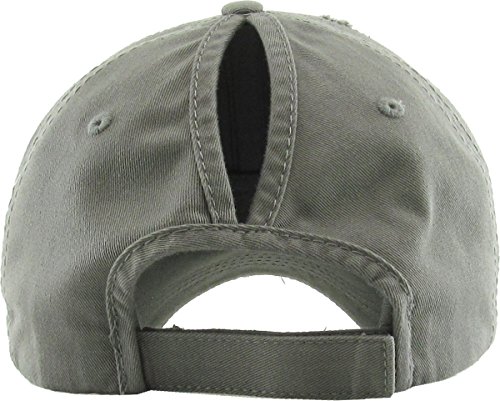 Image of Classic Plain Ponytail Messy High Bun Headwear Adjustable Cotton Trucker Mesh Glitter Hat Baseball Cap