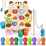 ZHHGOO Jeu de Peche Magnetique,Jeux Enfants 3 Ans,Jeux Montessori,Jouets en Bois...