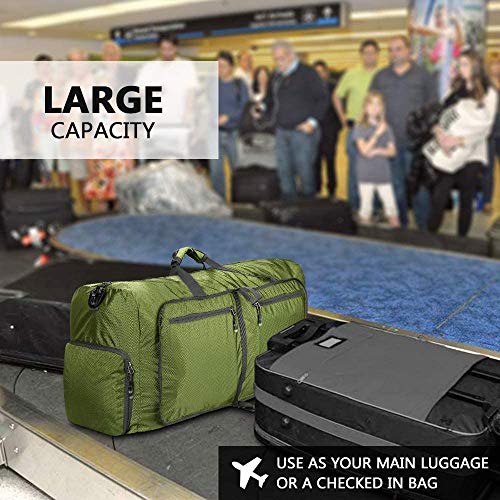 Duffel Bag 80L, Foldable Gym Bag for Men Women Duffle Bag Lightweight for Travel Sports