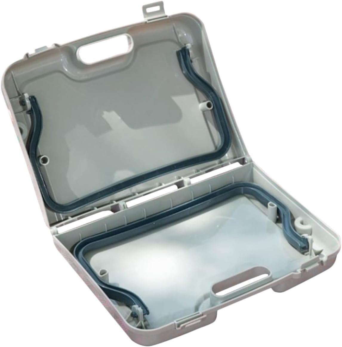 Toyvian Folding Camping Table Small Portable Outdoor Picnic Table Lightweight Plastic Folding for Hiking BBQ Beach and Car Travel with Carry Handle Gray