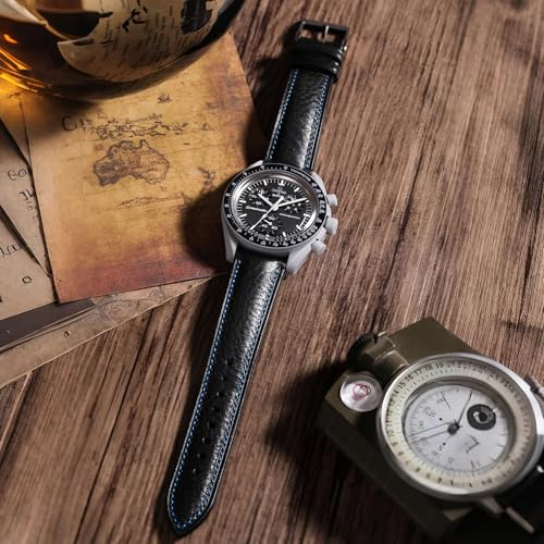 Image of Getalia Italian leather Watch Band Tuscany Natural Vegetable-Tanned Full Grain Genuine Leather,18mm 19mm 20mm 21mm 22mm Quick Release Replacement Watch Straps for Men and Women Thick and Soft