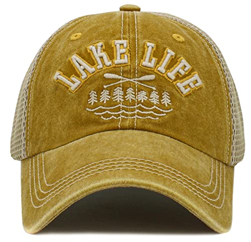 Image of KBETHOS Men's Women's Explore The Outdoors Mountains Scenery Unisex Trucker Baseball Cap