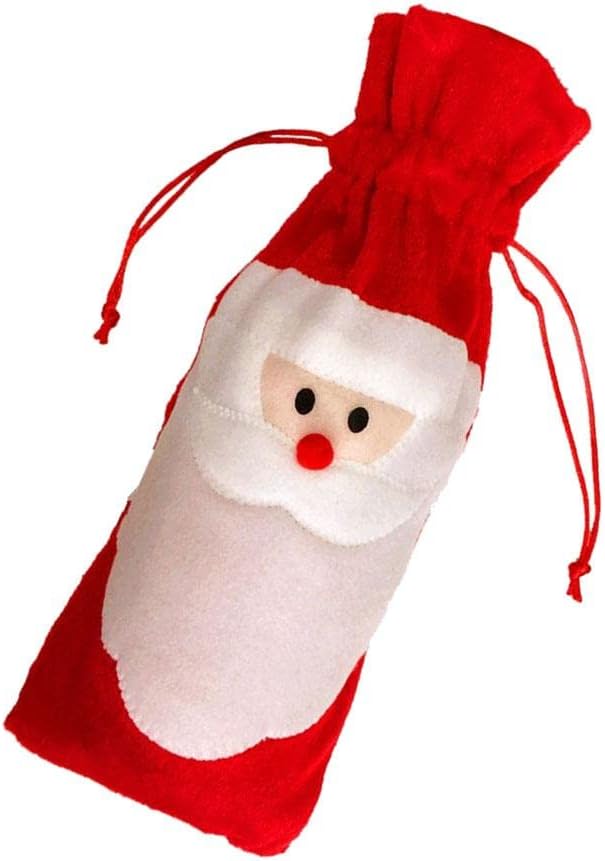 MJSHOP Santa Claus Wine Bottle Cover Wedding Xm Birthday Party Gift Wrapper Bag