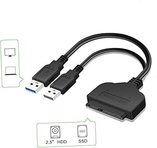 Angoily 2 1 USB Converter External Hard Disk Adapter C USB Cable Scrunchies Black USB a Cable Lightweight Hard Drive Cable Sdi Data Transfer Converter Easy to Usb3