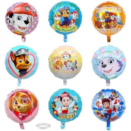 Helium Ballons Kinder 9 Stück Paw Hund Folienballons Kinder Luftballon Geburtstag Folienballon Geburtstag Party Deko Kindergeburtstag