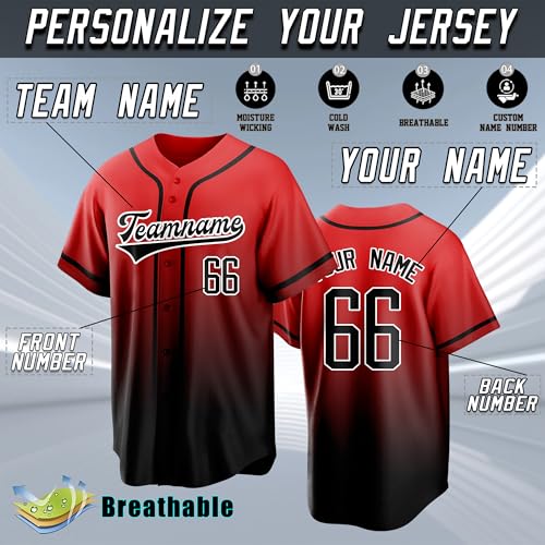 Camiseta personalizada de béisbol con nombre, número y logo bordado impreso para hombres, mujeres y niños miniatura 2