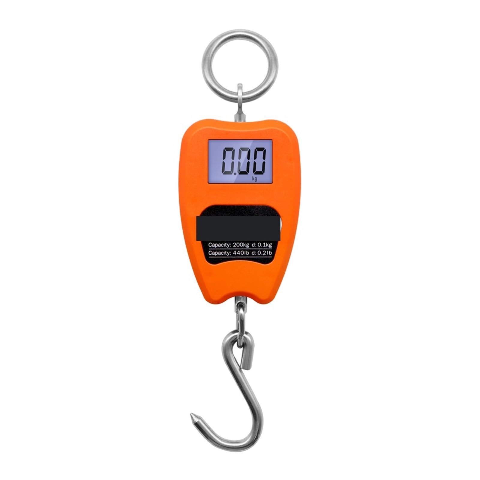 JVDDI Digital Hanging Scale 200kg Digital Industrial Hanging Heavy Duty Hook Scales Stainless Steel Weighing Indoor&Outdoor Heavy Duty Crane Hook(Oranje)