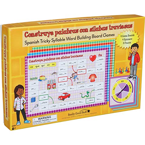 Really Good Stuff Juegos de mesa: Construye palabras con sAlabas traviesas