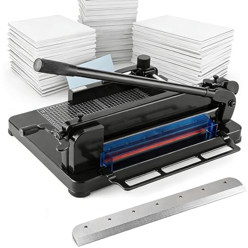Taglierina per carta resistente, taglierina a ghigliottina A4/A3 con lama in acciaio da 30,5 cm, taglia fino a 1,57 pollici, macchina da taglio industriale per uso ufficio