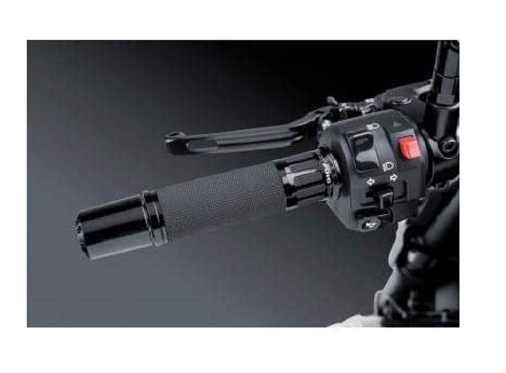 Puig Black Ascent Grips - 123mm Length for 22mm Handlebars Universal