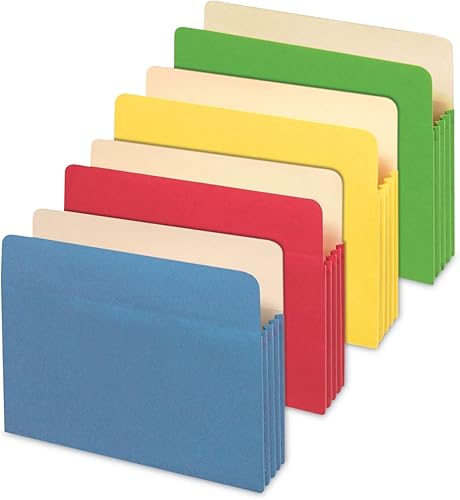 Universal Redrope - Bolsillos expandibles para archivos, expansión de 3.5 pulgadas, tamaño carta, colores surtidos, 5 cajas