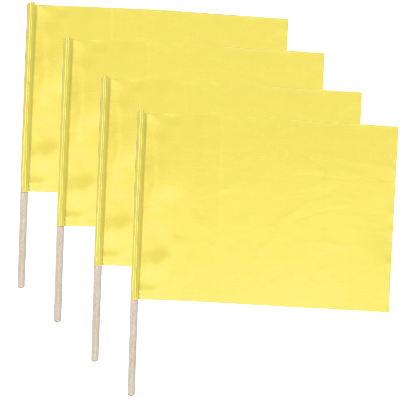 Garneck Match Referee Flag Set 4pcs Competition Conducting Flags Handheld Signal Flags Sports Flags for Soccer Rugby Hockey Training