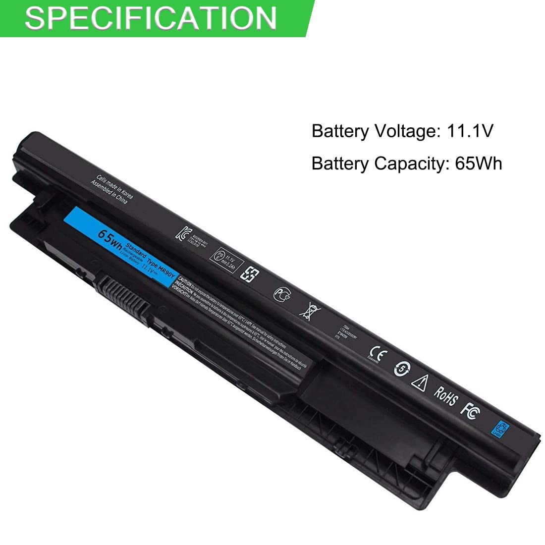 XITAIAN 11.1V 65Wh 6-Cell MR90Y XCMRD 0MF69 00MF69 Kompatybilny z Bateria Zamiennik do DELL 14 3421 14R 5421 5437 15 3521 15R 5521 5537 17 3721 3737