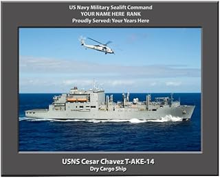 USNS Cesar Chavez T-AKE-14 Personalized United States Navy Sealift Command Ship