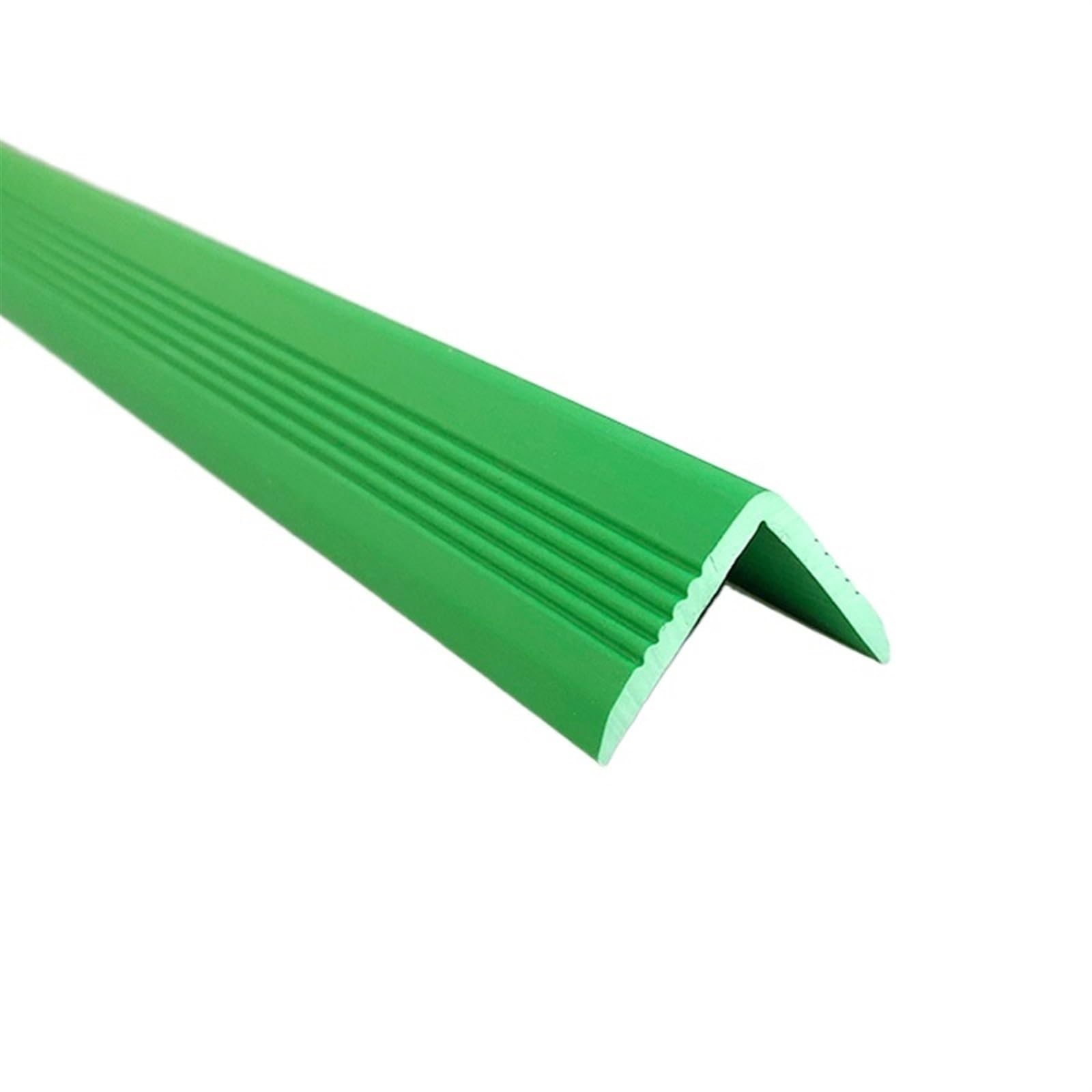 10Meters Stair Nosing Self Adhesive Edge Protector, Wall Corner Waterproof Edging Anti Slip Trim PVC Strips Staircase Step Treads(Green,2.5x2.5CM 10meter)