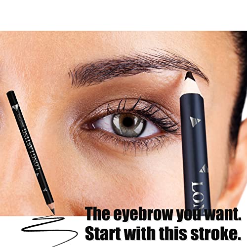 Dark Brown Eyebrow Pencils Set, 12Pcs Waterproof Eye Liner Pencils，Long-Lasting Dark Brown Eyeliner Pencil Set, Easy To Color Eye Brow Pencils For Women Eye Makeup Pencil #TOP2