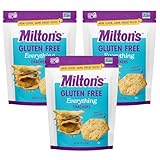 Milton's Gluten Free Crackers, Everything - Everything Bagel Inspired, Non-GMO Project Verified, Kosher, Certified Gluten Free Snack, 7 Grains In Every Bite - 4.5 Oz, Pack of 3