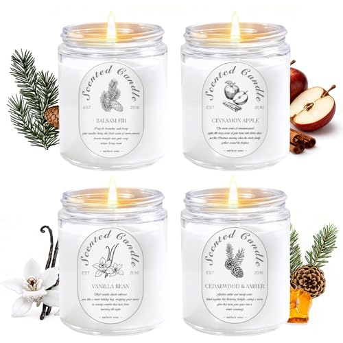 Winter Candle Gift Set, 4 Pack 28oz Soy Wax Scented