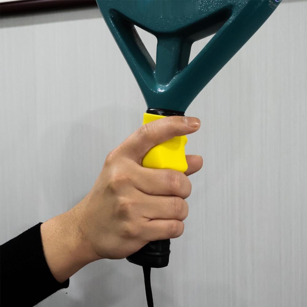 Copertura per manico per racchetta da tennis, antiscivolo, in silicone, con guida per la posizione della mano, riduce l'affaticamento del polso e del gomito, adatto per tennis, paddle, pickleball