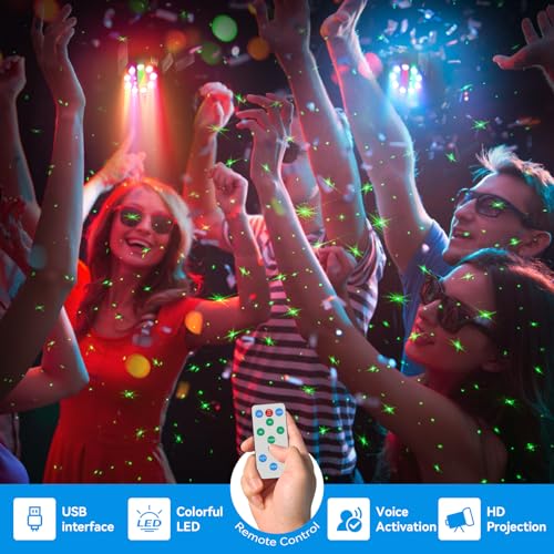 Image of Party Light, Sound Activated DJ Lights with Remote Control, 9 LED Colorful Strobe Disco Light for Indoor Club Parties KTV Halloween Christmas Birthday Decorations Outdoor Glow