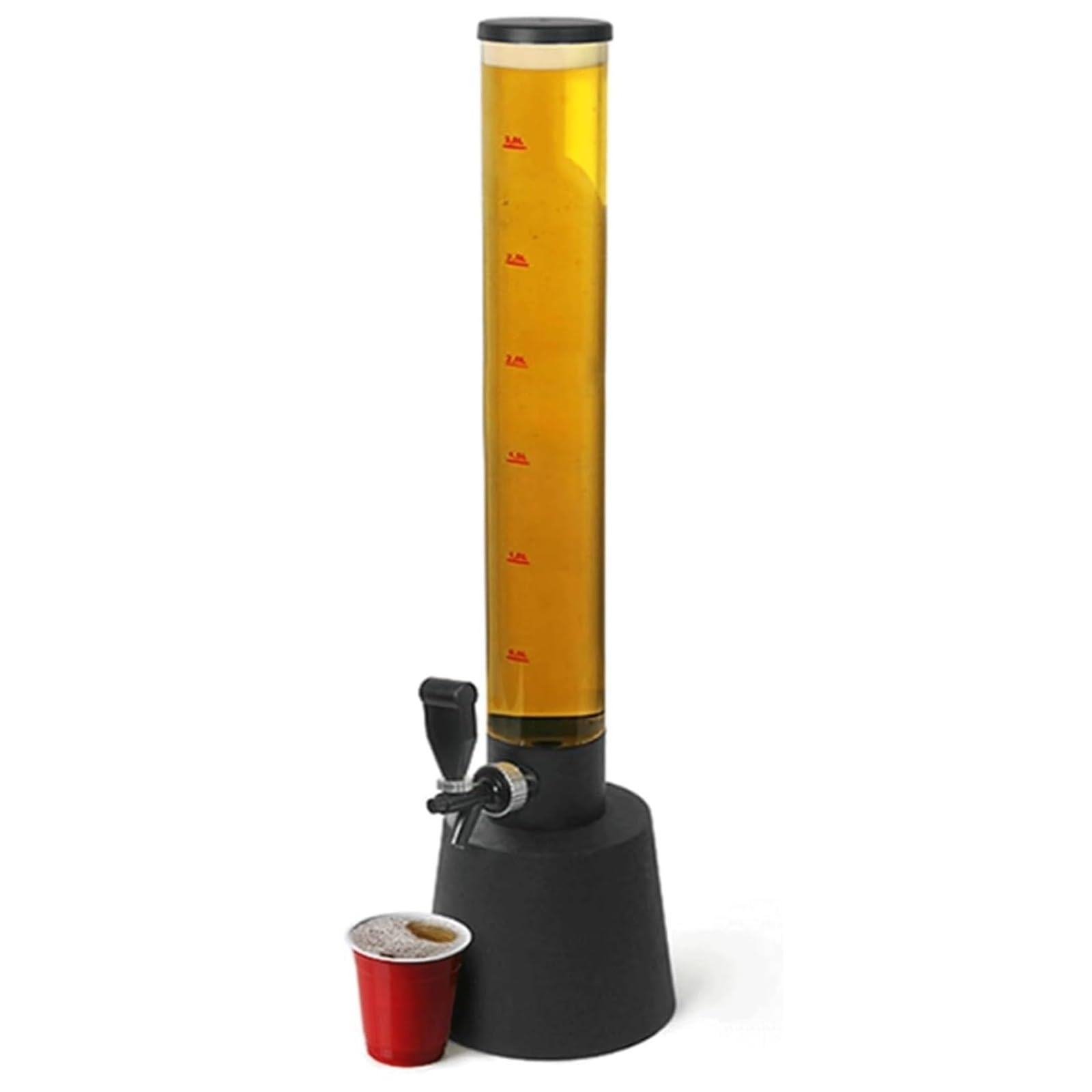 Dozownik Wody, Wieża Do Piwa, 3 L, Przezroczysty Dozownik Do Napojów, Z Dołączoną Rurką Na Lód, Łatwy W Czyszczeniu, Zintegrowany Kran Z Podwójnym Działaniem, Plastikowy