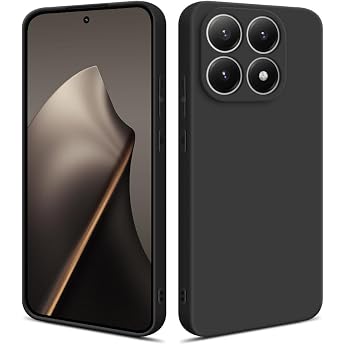 HSP Case for Xiaomi 15T - Matt Shockproof & Perfect Fit Coloured TPU Silicone Case with Camera Protection Anti-Fingerprint & Dust Protection - Black
