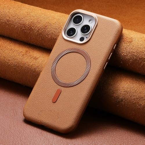 Étui de téléphone marron mat pour iPhone 15/16/17 Pro Max au quotidien